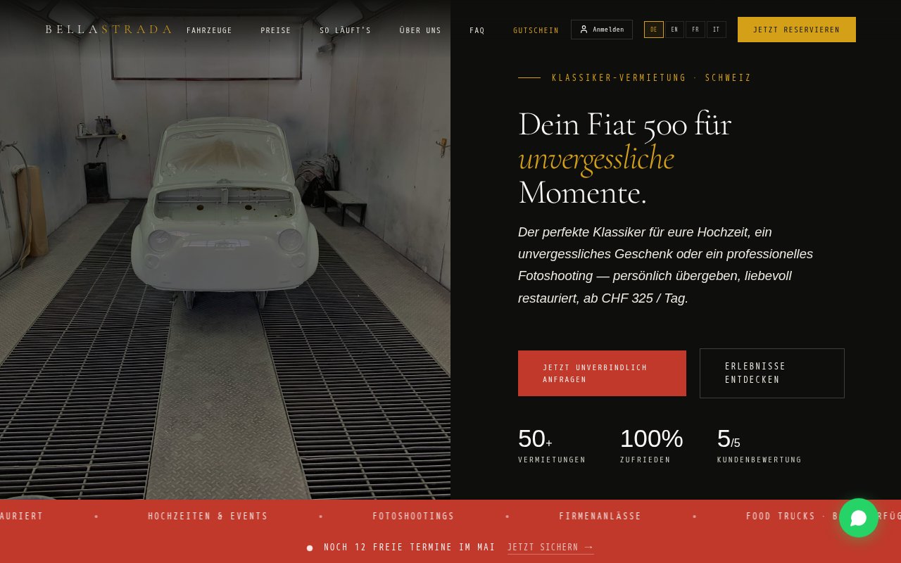 Online-Buchungssystem BellaStrada
